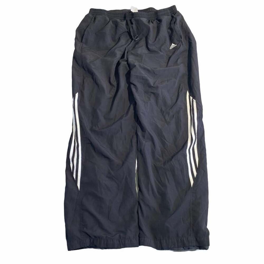 Adidas Black Track Pants Medium Windbreaker Baggy